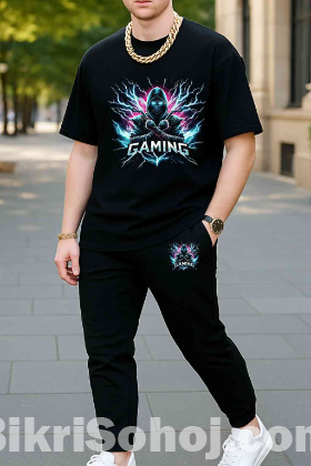 Long Sleeve Drop Shoulder Tshirt and Trouser Set